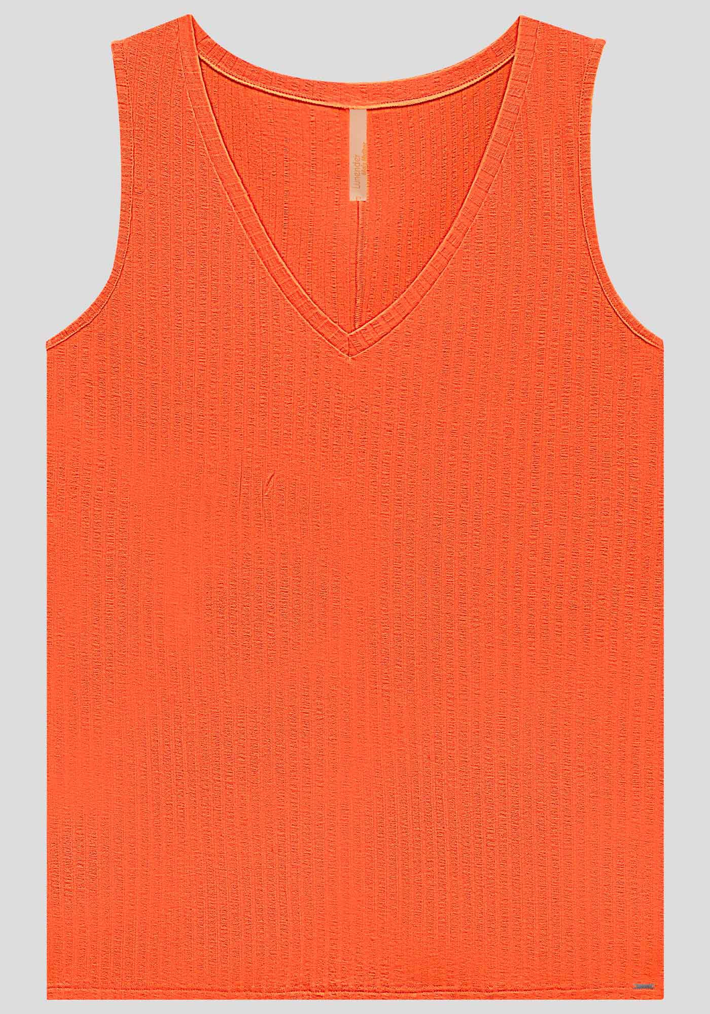 Blusa Regata Canelada De Al&ccedil;as Largas Em Malha De Viscose, , large.