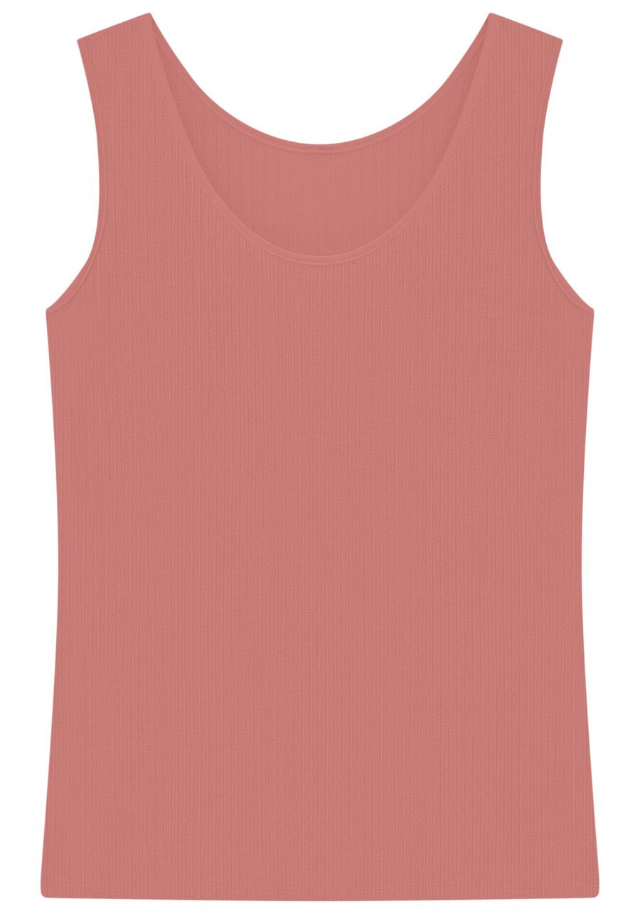 Blusa Regata Lisa Canelada Com Decote Redondo, ROSA FAIRY. Blusa Regata Lisa Canelada Com Decote Redondo, ROSA FAIRY, large.