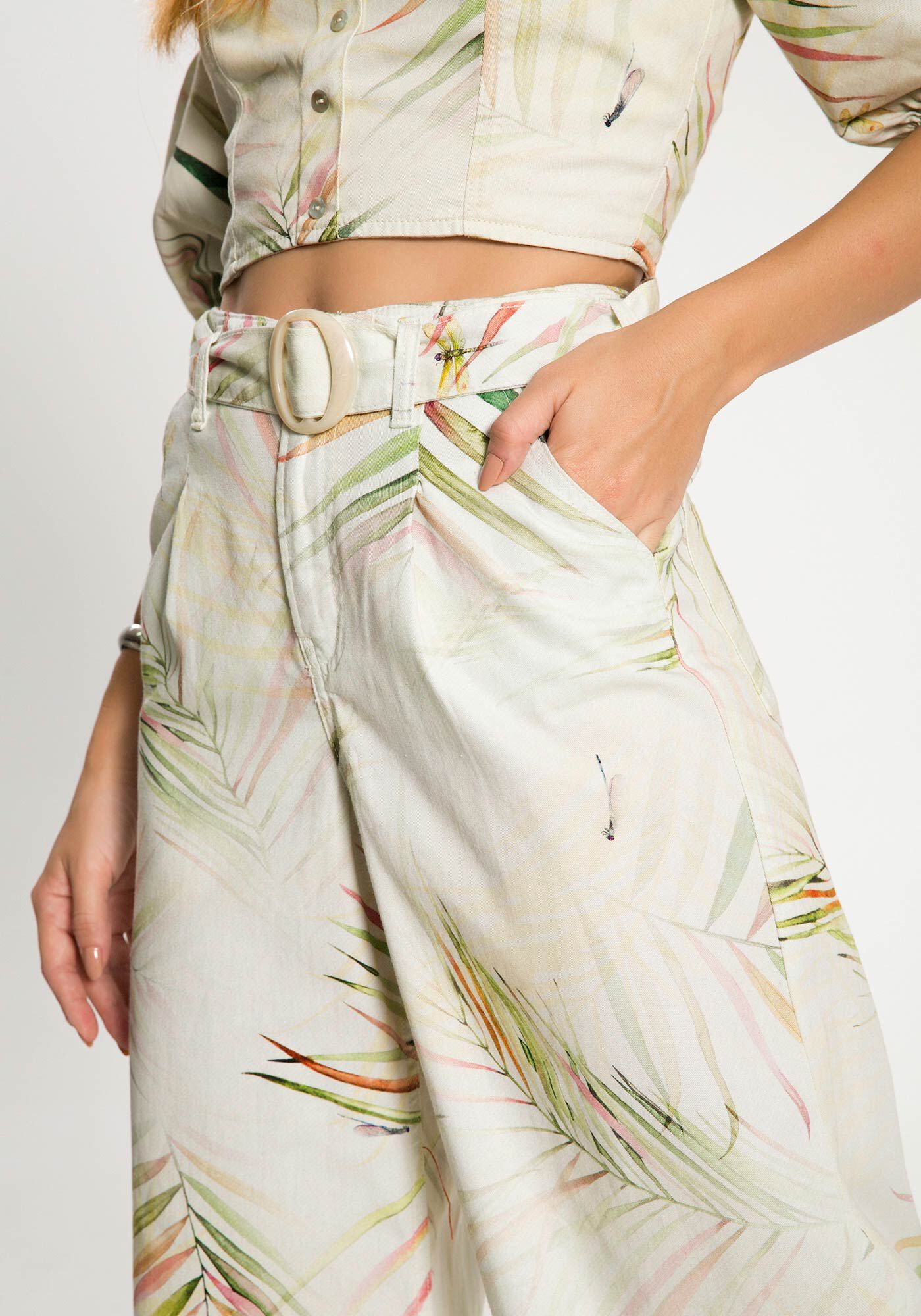Saia Pantacourt Estampada 3d mon