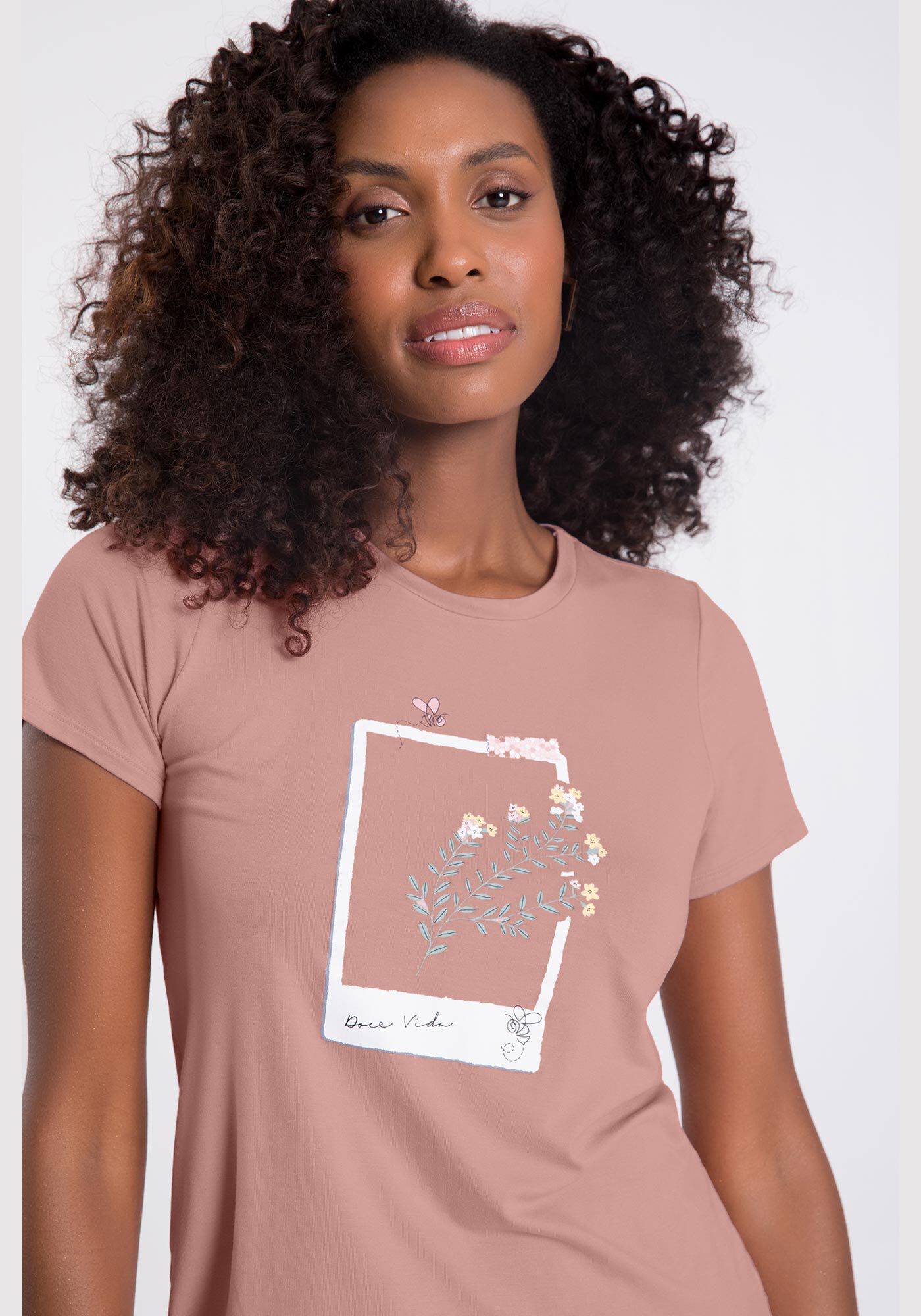 Pijama Curto em Viscose com Babados, , large.