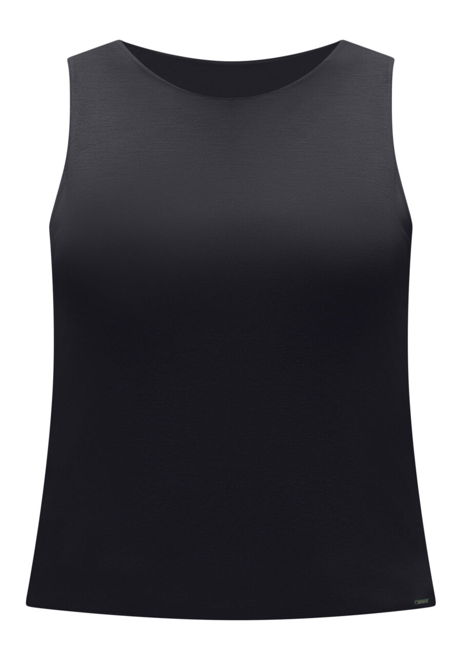 Blusa Cropped Básica Com Decote Redondo Em Malha De Viscose, . Blusa Cropped Básica Com Decote Redondo Em Malha De Viscose, , large.