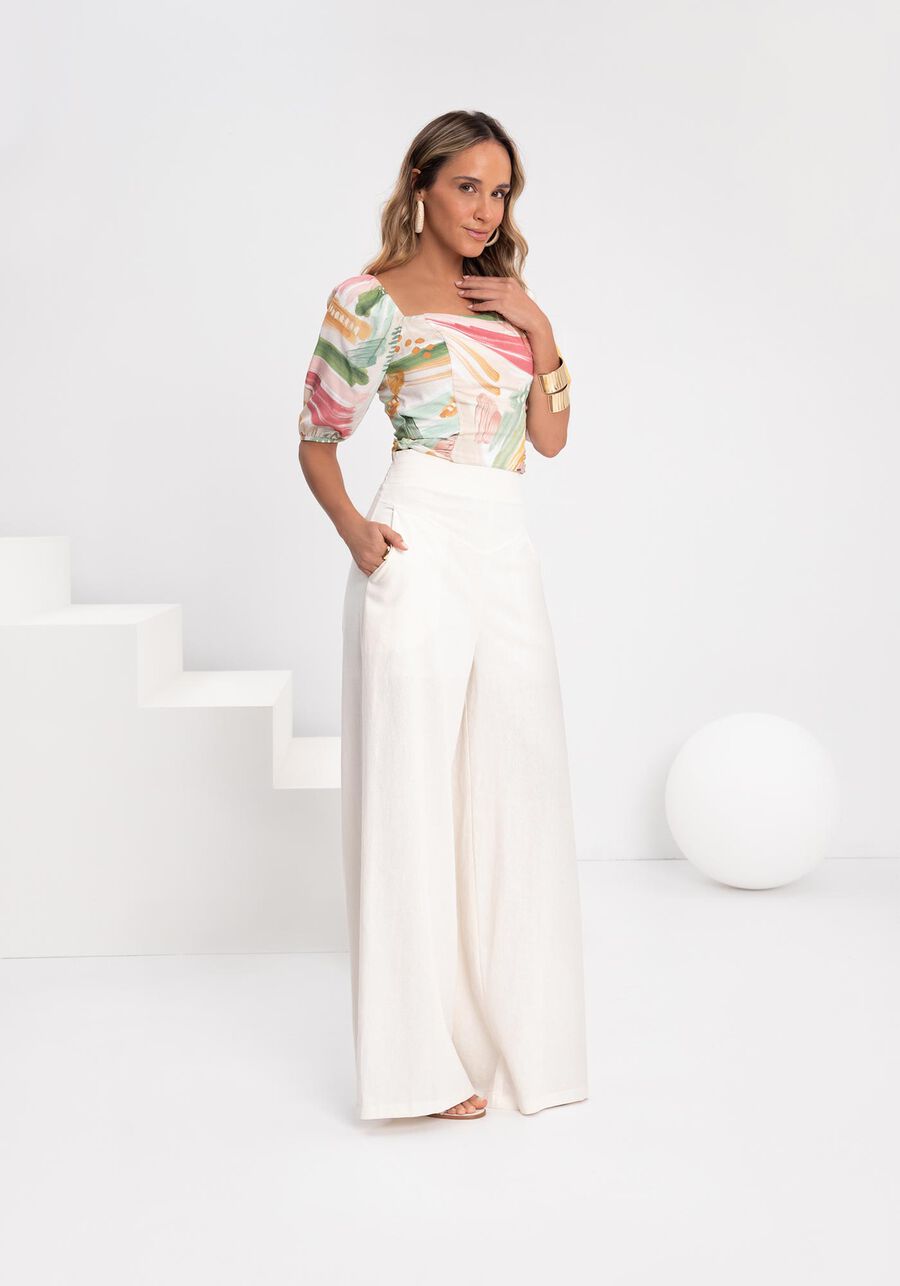 Blusa Cropped De Mangas 3/4 Com Aberturas Laterais, LIBERDADE ROSA. Blusa Cropped De Mangas 3/4 Com Aberturas Laterais, LIBERDADE ROSA, large.