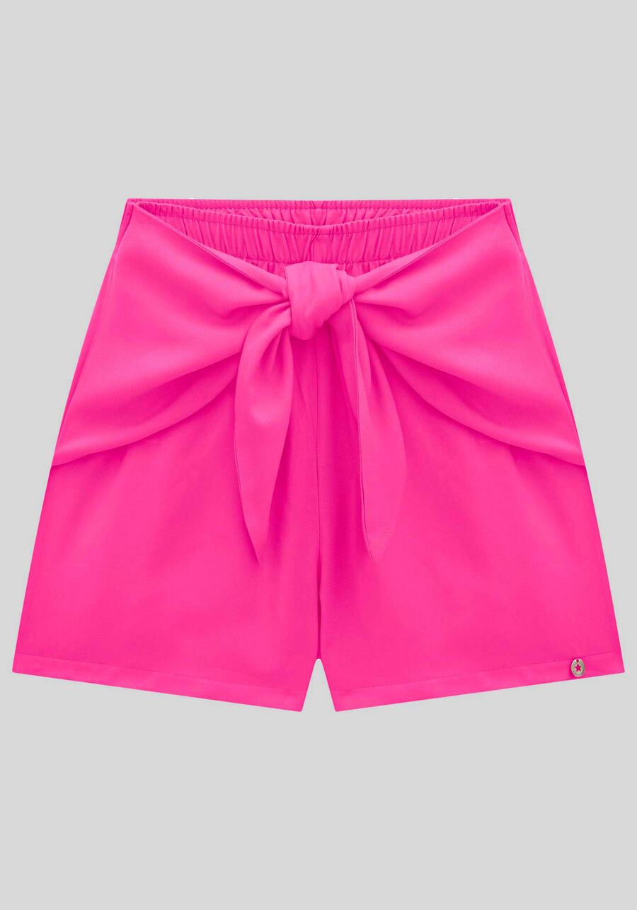 Shorts Juvenil em Viscose com Amarração Laço, . Shorts Juvenil em Viscose com Amarração Laço, , large.