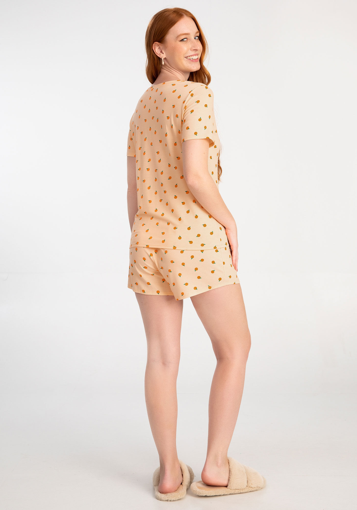 Pijama Curto em Malha Viscose Estampado, , large.