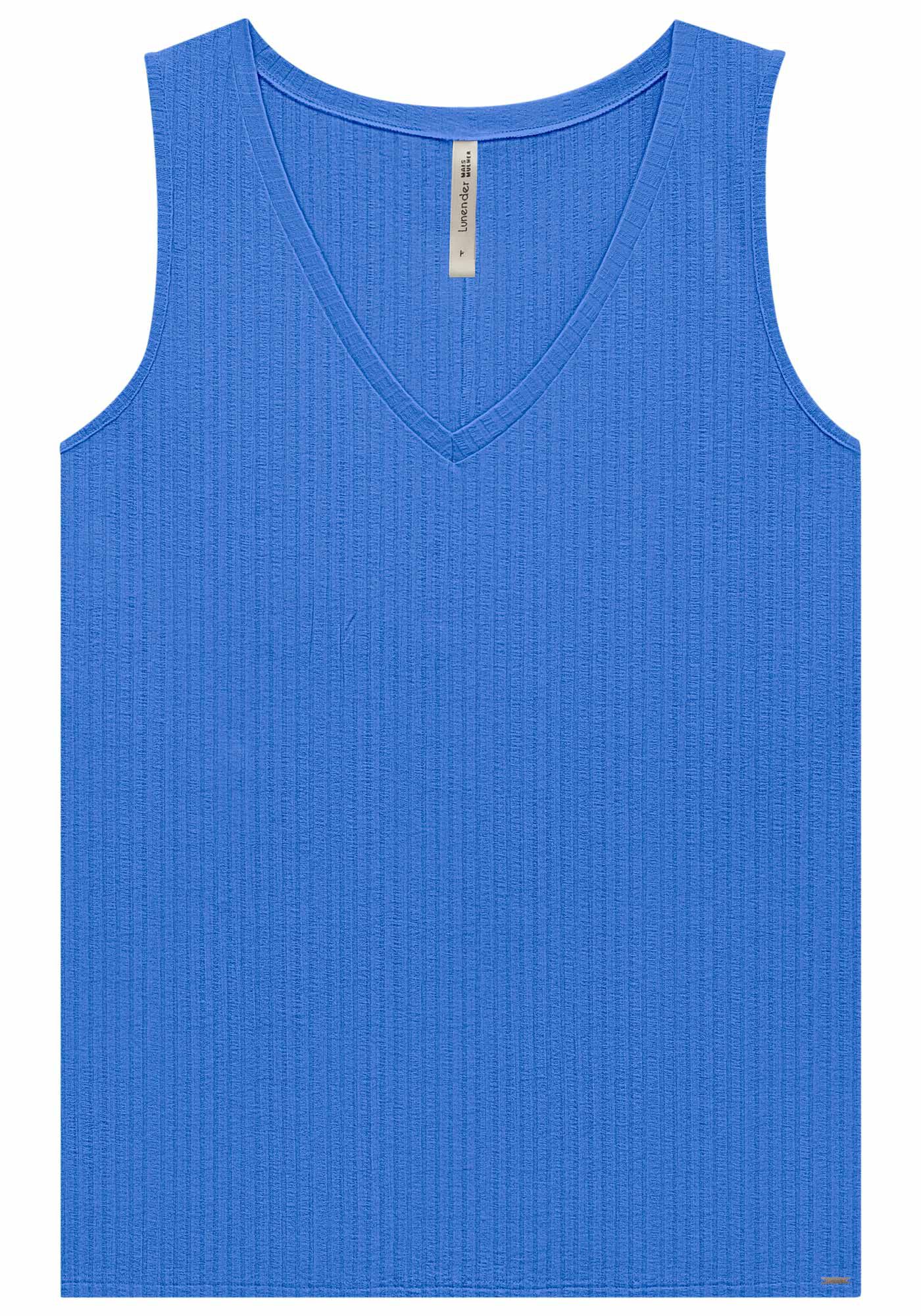 Blusa Regata Canelada De Al&ccedil;as Largas Em Malha De Viscose, , large.