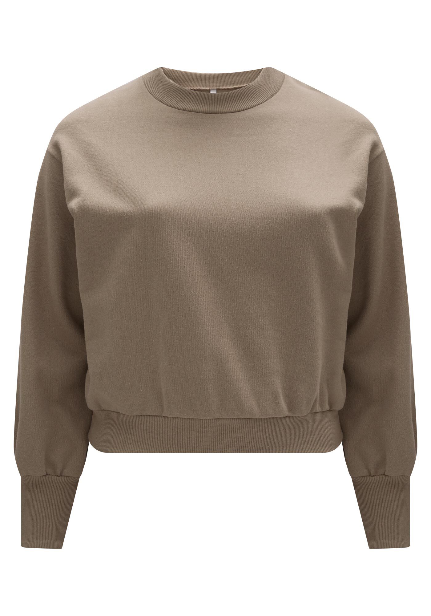 Blus&atilde;o B&aacute;sico Plus Size Em Moletom Felpado De Algod&atilde;o, , large.