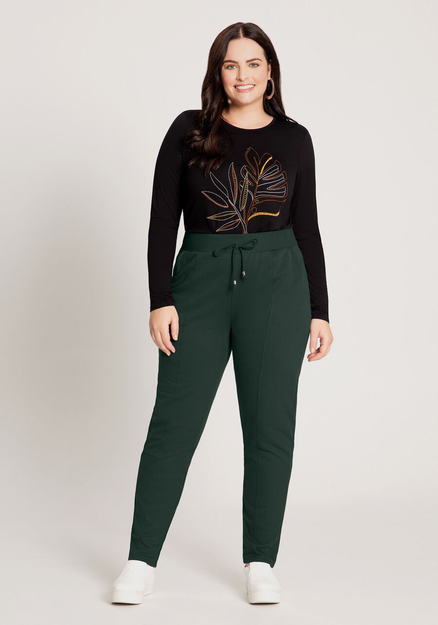 Calça Plus Size em Moletom com Bolsos, . Calça Plus Size em Moletom com Bolsos, , large.