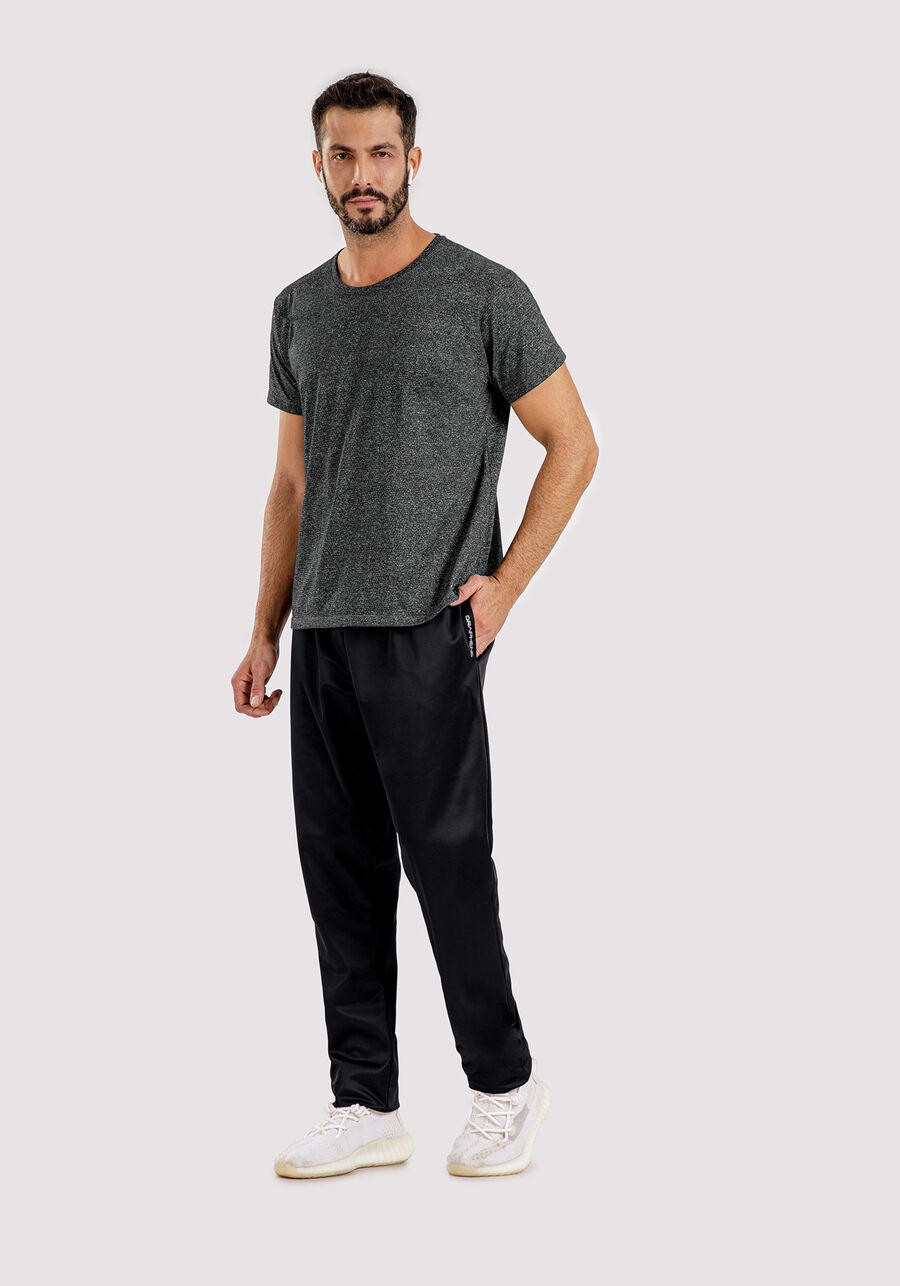 Camiseta Reta Básica De Mangas Curtas Em Malha De Poliamida, . Camiseta Reta Básica De Mangas Curtas Em Malha De Poliamida, , large.