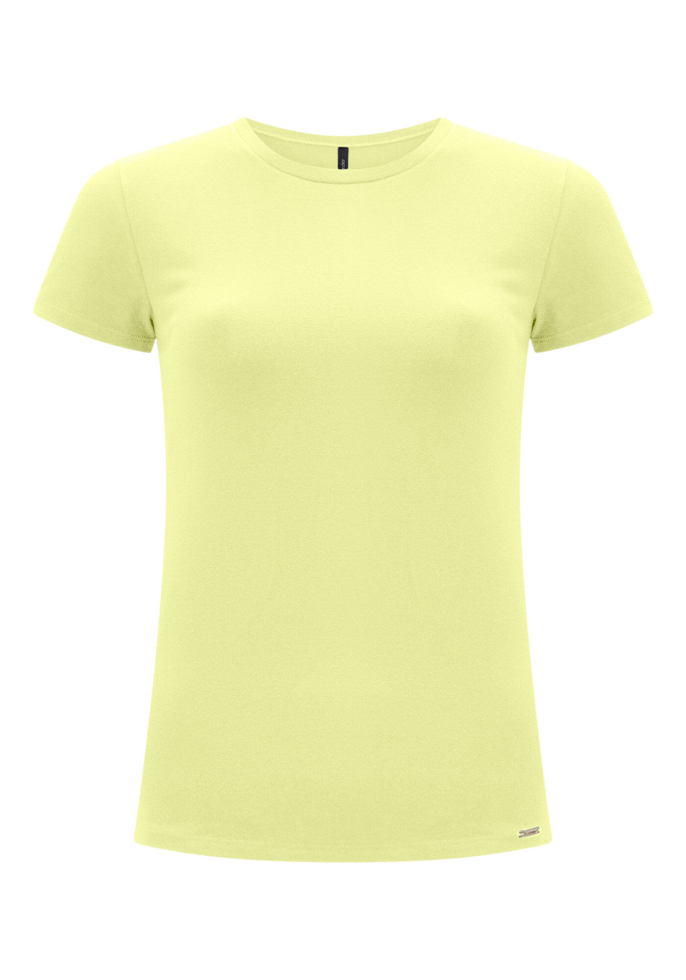 Blusa B&aacute;sica de Mangas Curtas Em Malha De Algod&atilde;o E Elastano, , large.