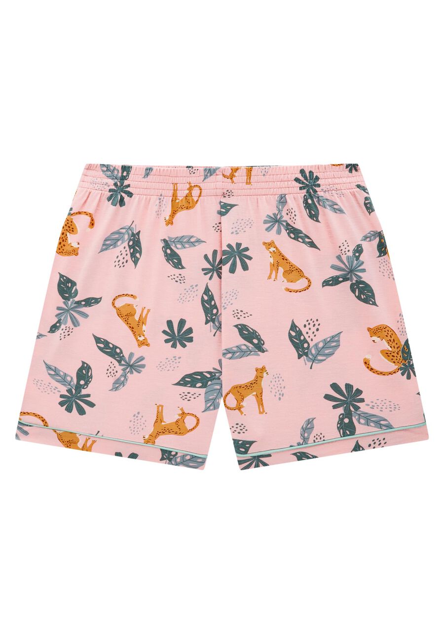 Pijama Estampado com Camisa Manga Curta e Shorts, . Pijama Estampado com Camisa Manga Curta e Shorts, , large.