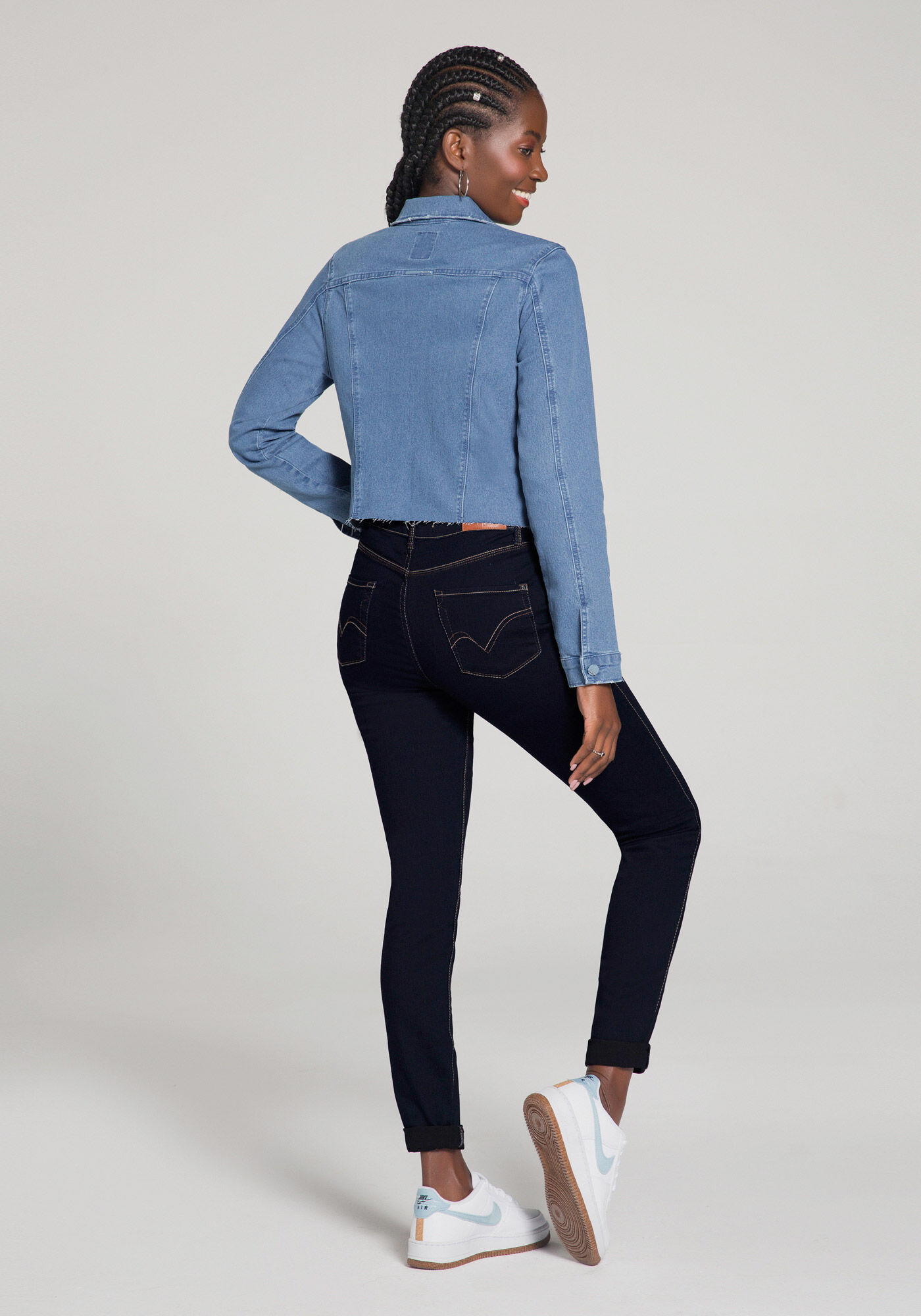 Jaqueta jeans deals manga longa