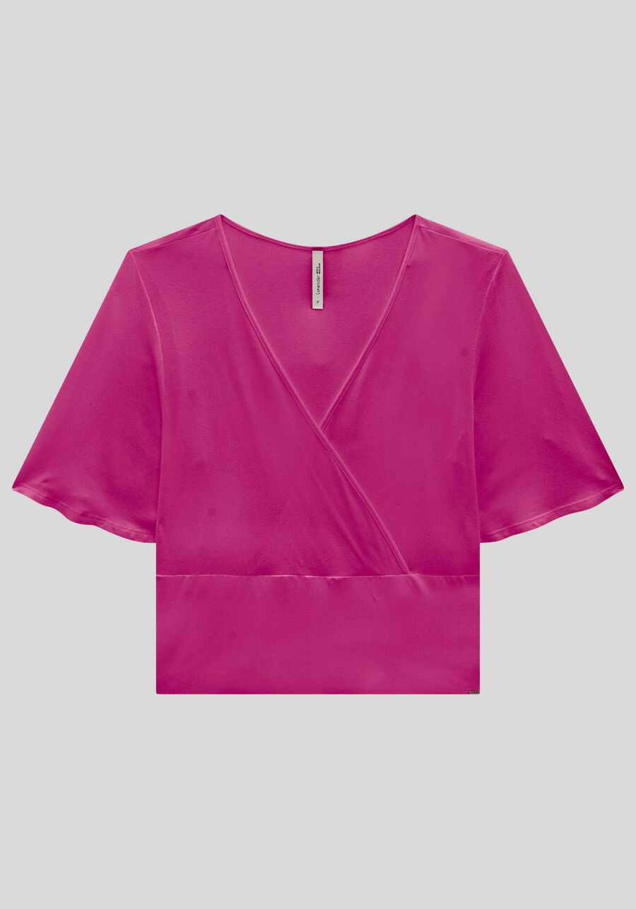 Blusa Plus Size em Malha com Decote Transpassado, , large.