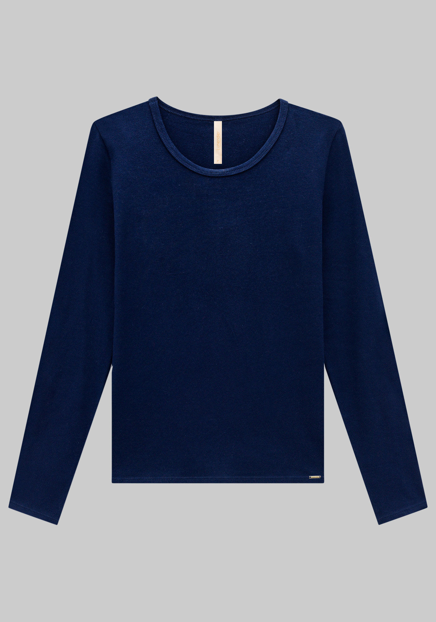 Blusa Manga Longa em Malha Cotton B&aacute;sica, , large.