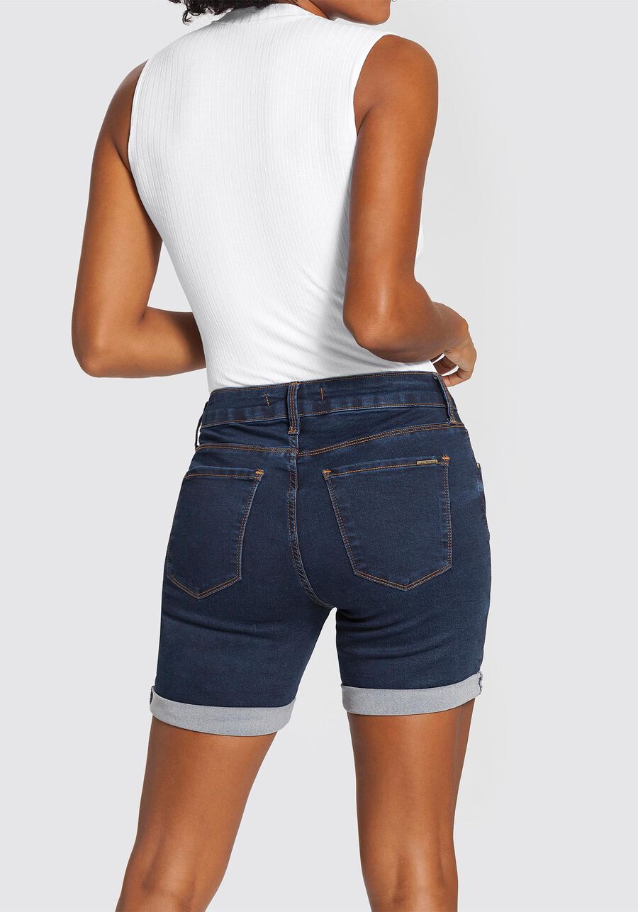 Shorts Jeans Meia Coxa, , large.