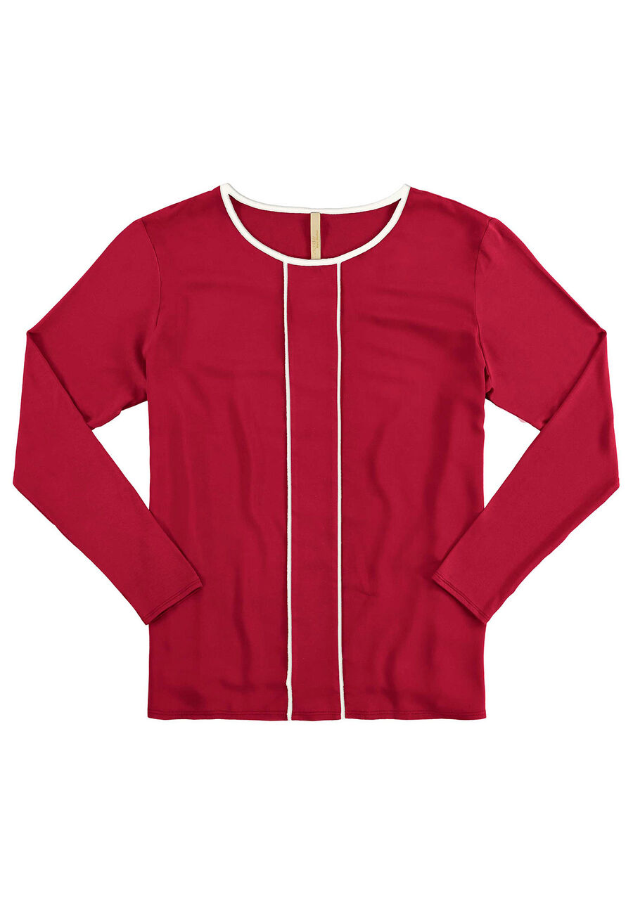 Blusa Tecido Rayon Bali Malha MVS Thirty Plus, VERMELHO BULGARIA. Blusa Tecido Rayon Bali Malha MVS Thirty Plus, VERMELHO BULGARIA, large.