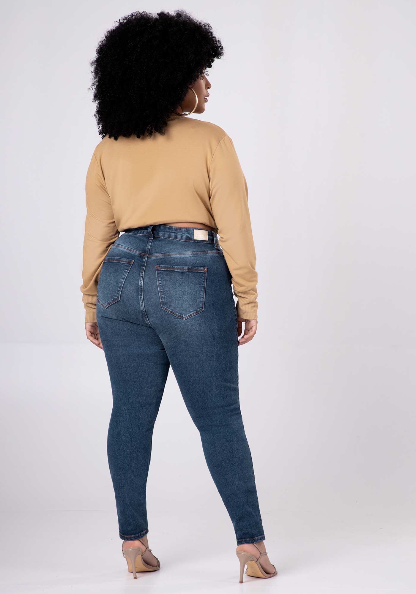 Calça discount com elastano