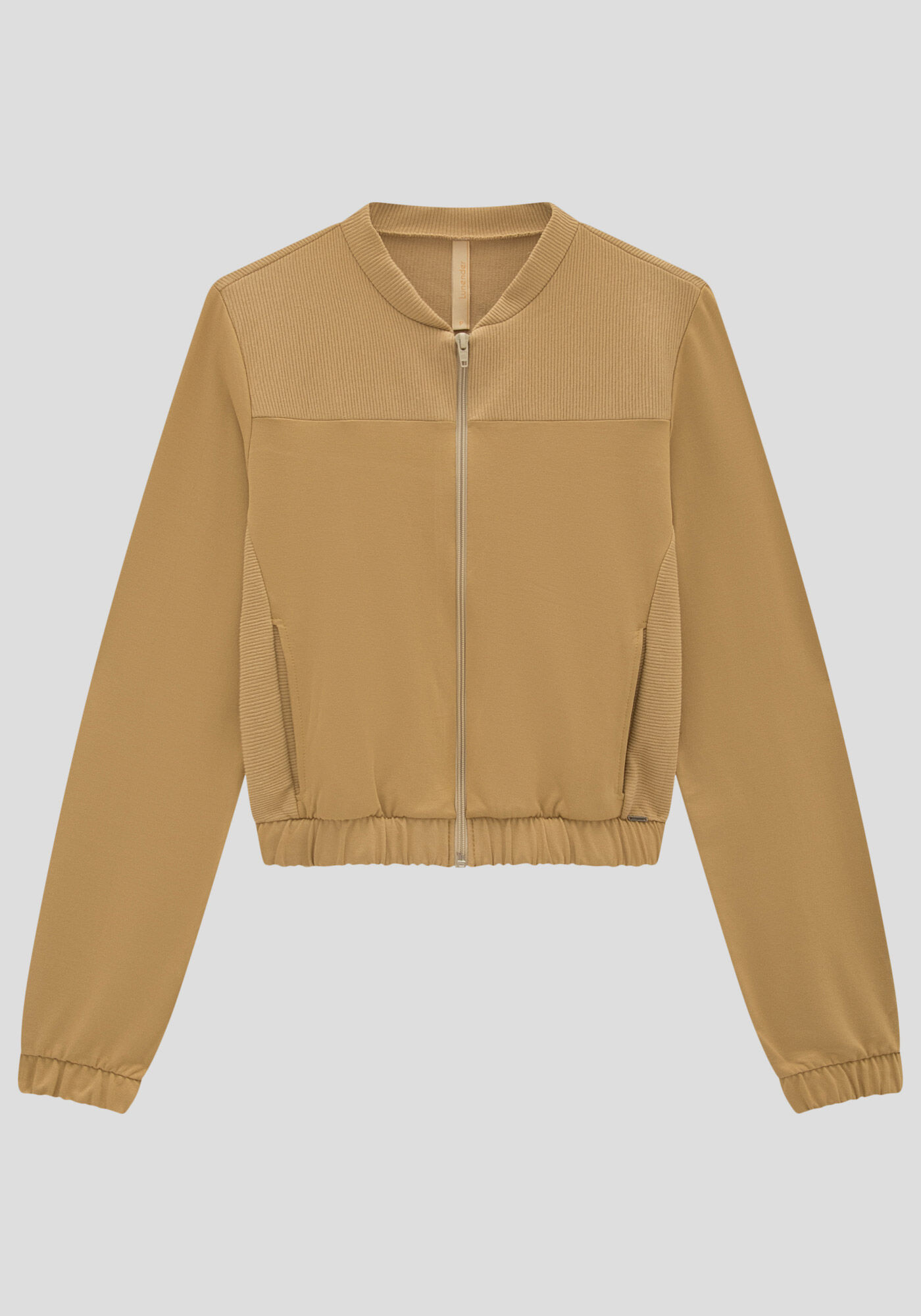 Jaqueta Bomber em Moletom com Bolsos Lunender