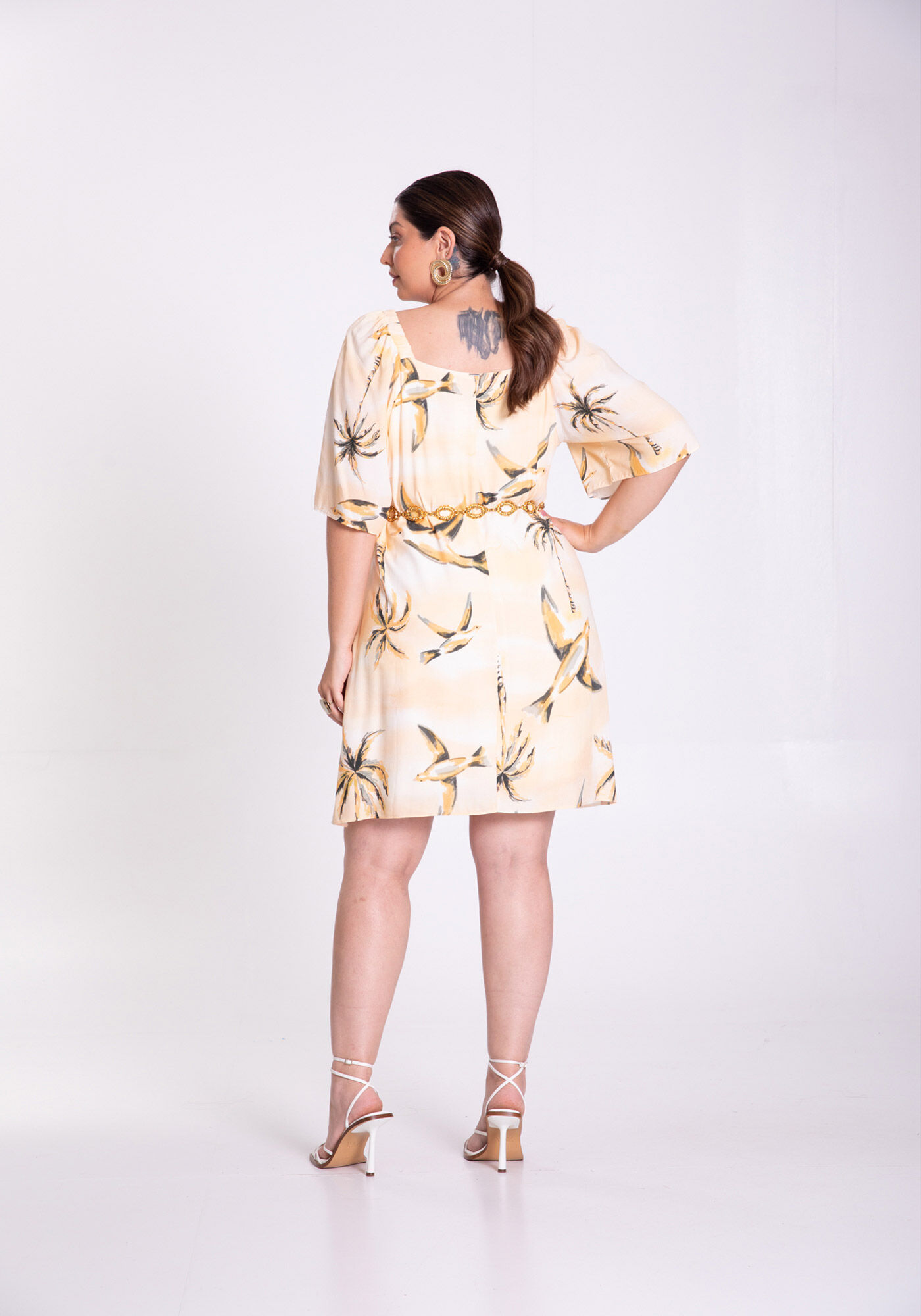 Vestido viscose estampado para senhora sales
