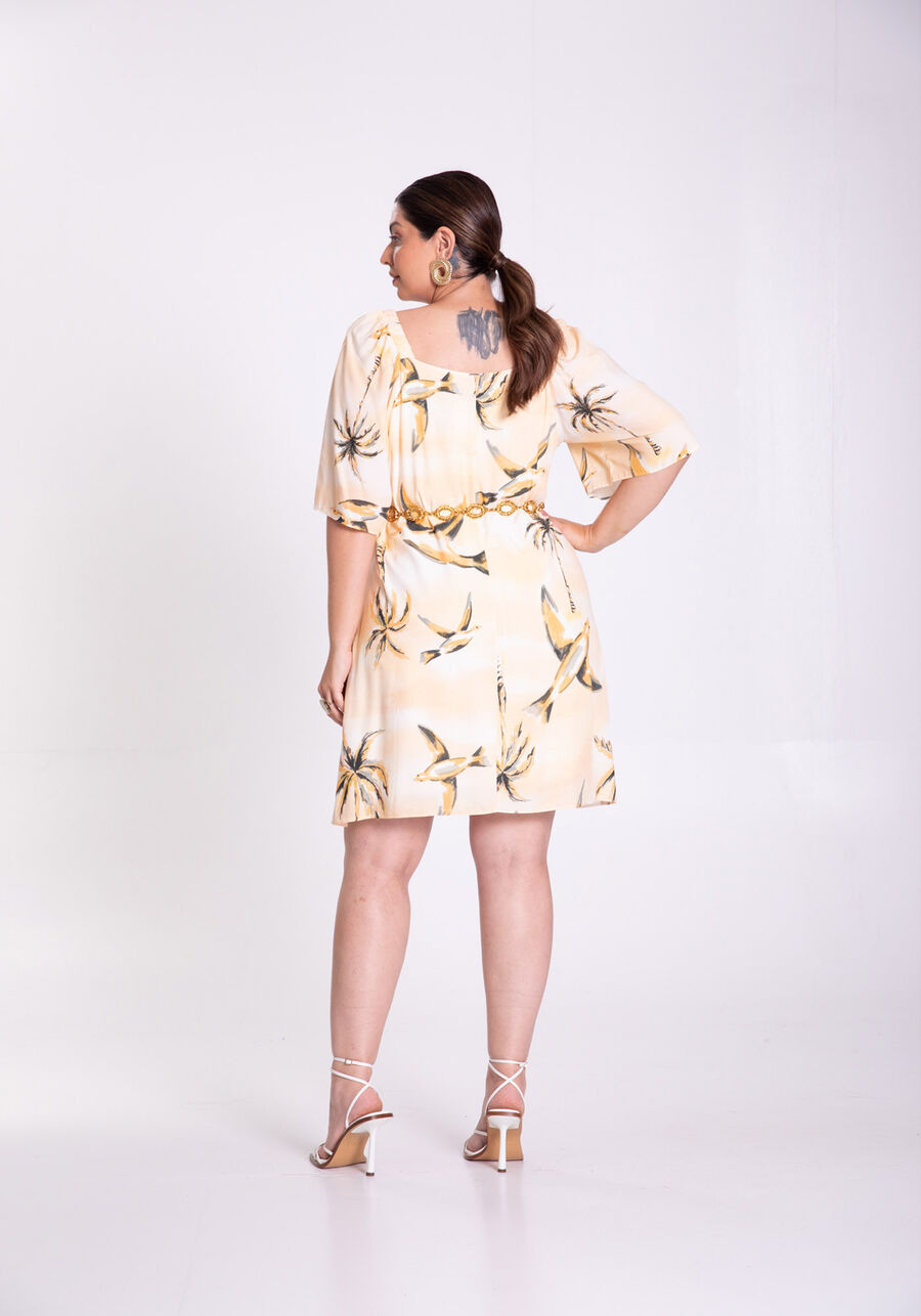 Vestido Curto Plus Size em Viscose Estampado, . Vestido Curto Plus Size em Viscose Estampado, , large.