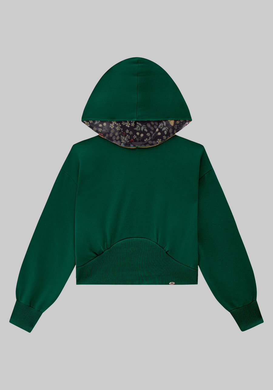 Blusão Cropped Juvenil com Capuz Estampado, . Blusão Cropped Juvenil com Capuz Estampado, , large.