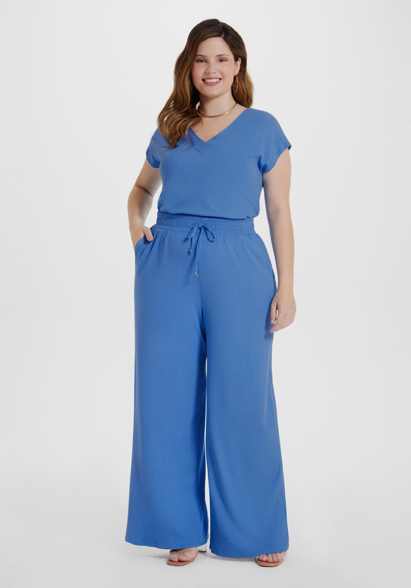 Conjunto de calça e blusa hotsell plus size