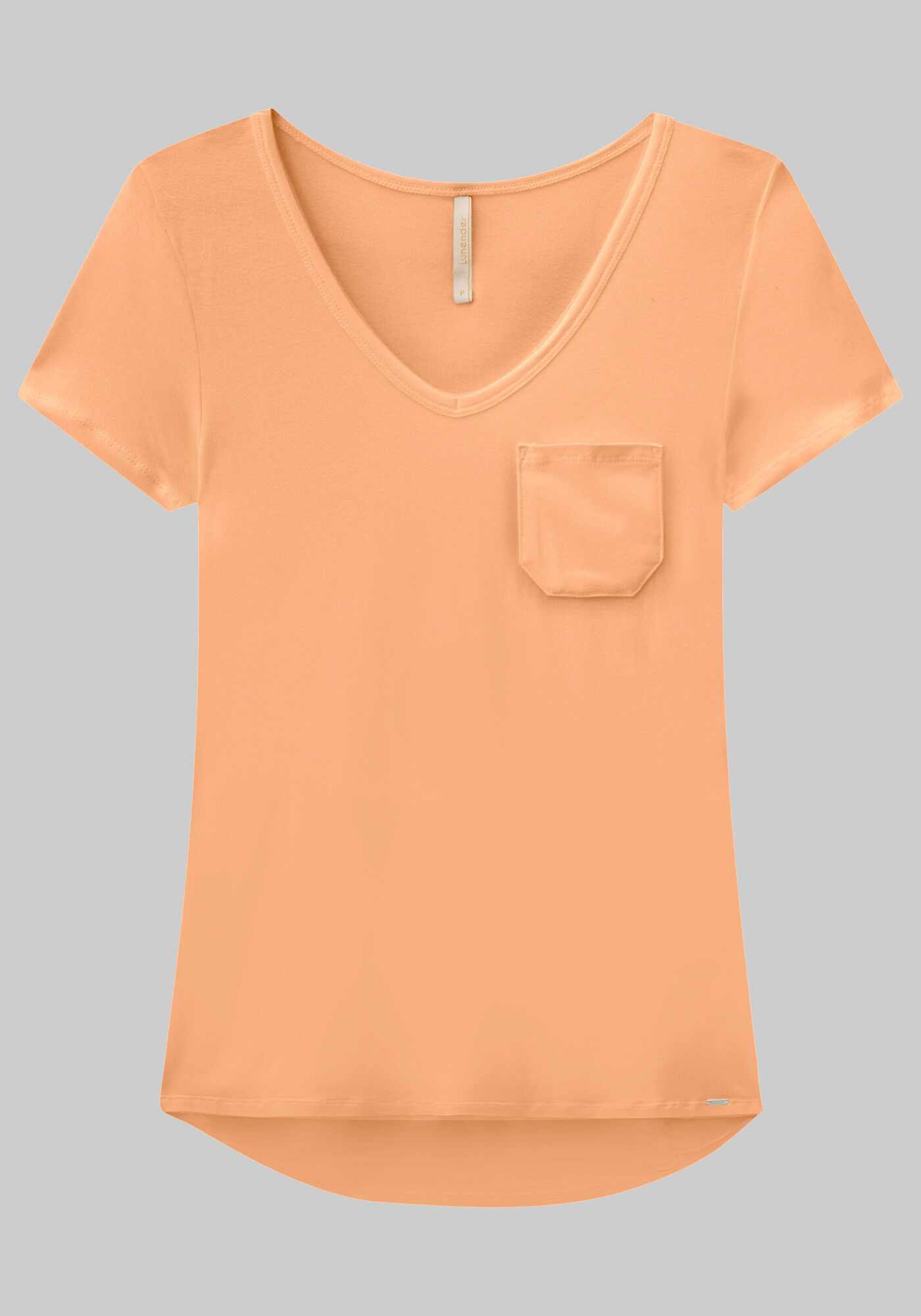 Blusa B&aacute;sica em Malha Viscose com Bolso, , large.