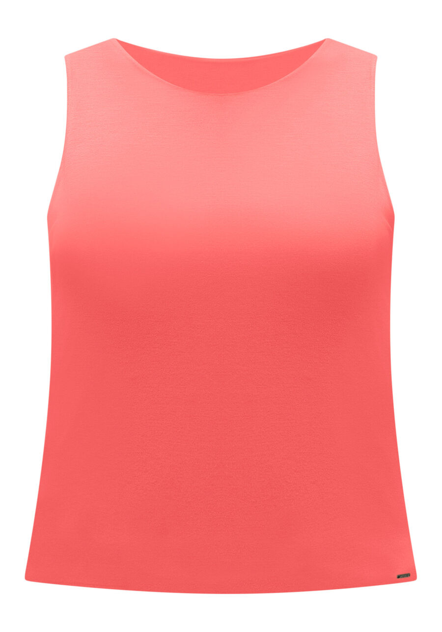 Blusa Cropped Básica Com Decote Redondo Em Malha De Viscose, . Blusa Cropped Básica Com Decote Redondo Em Malha De Viscose, , large.