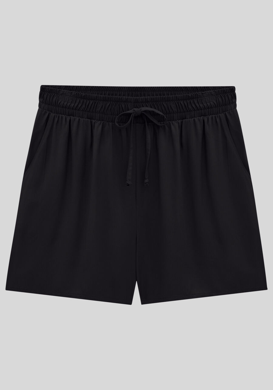 Shorts Plus Size em Viscose com Elástico Cós, , large.
