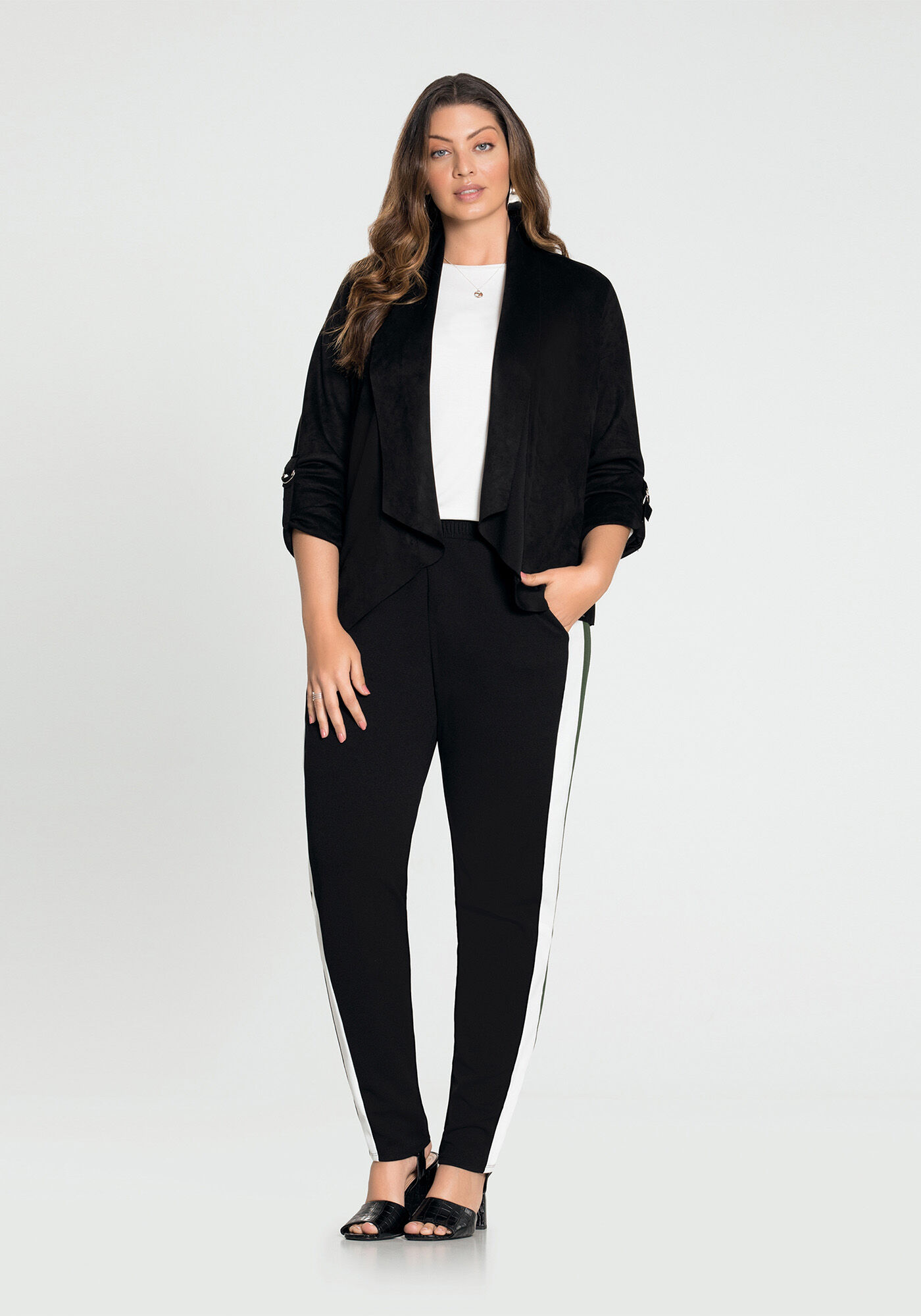 Casaco Assim&eacute;trico Camur&ccedil;a, PRETO REATIVO, large.