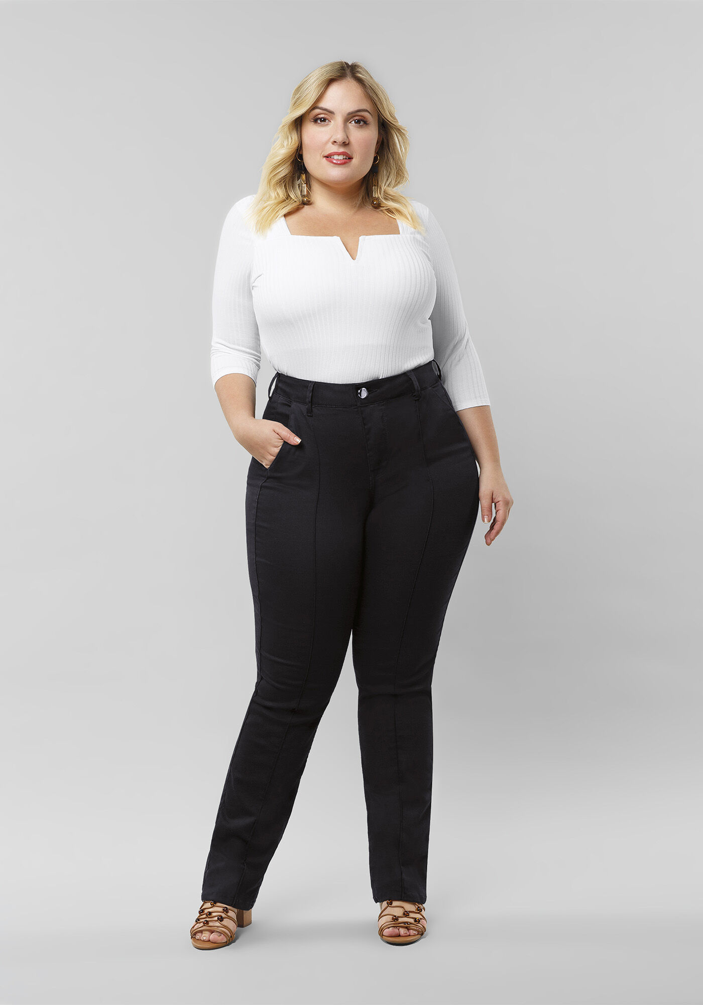 Calça lunender store chapa barriga preta