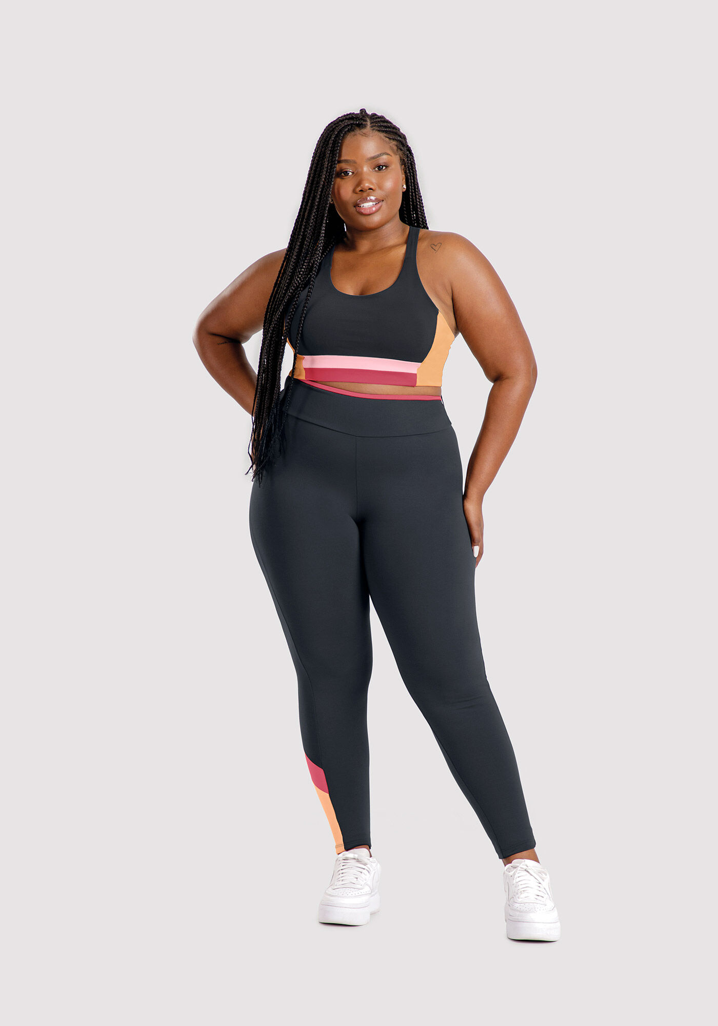 Calça legging cintura alta plus size best sale