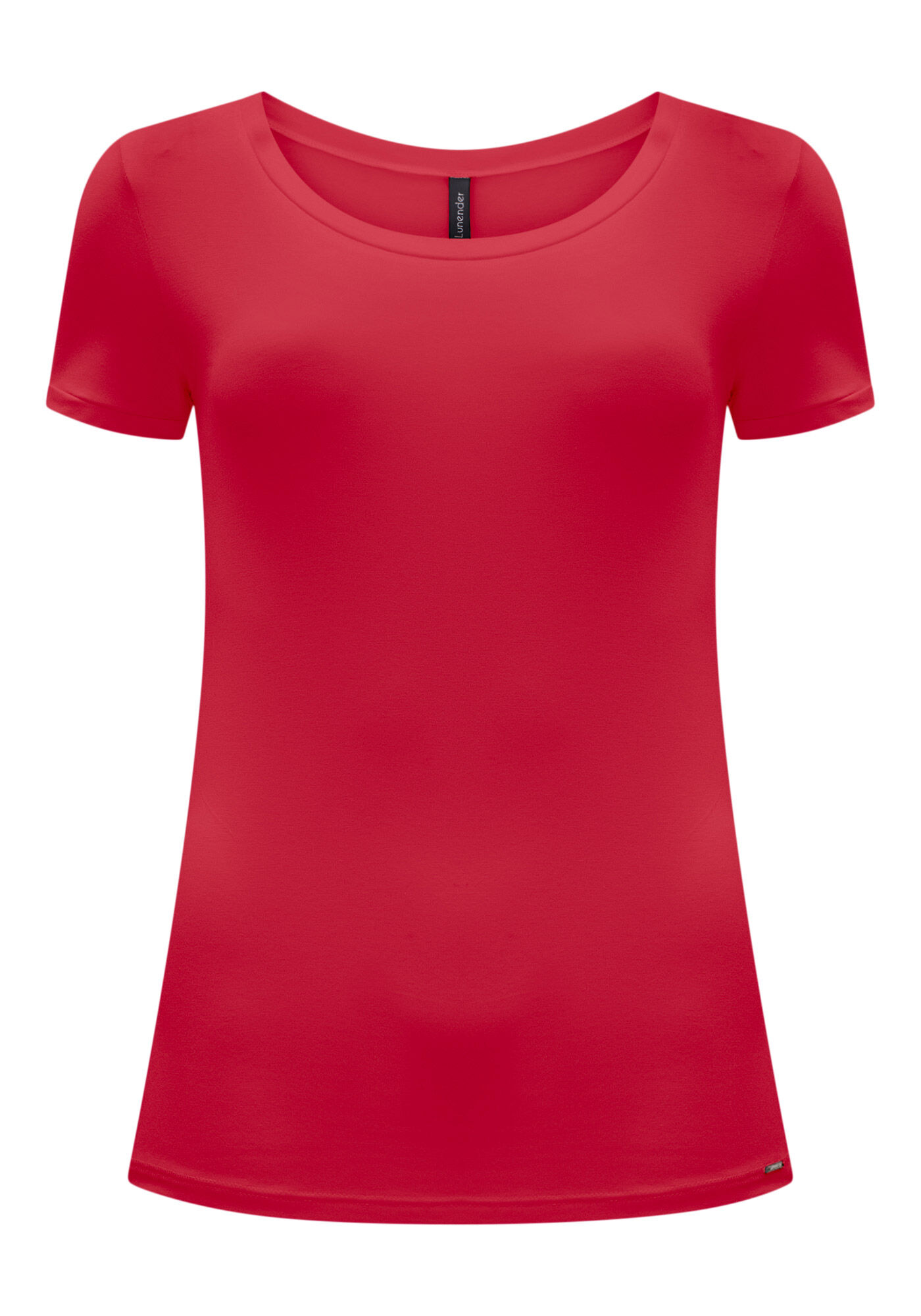 Blusa B&aacute;sica Lisa De Mangas Curtas Em Malha De Viscose, , large.