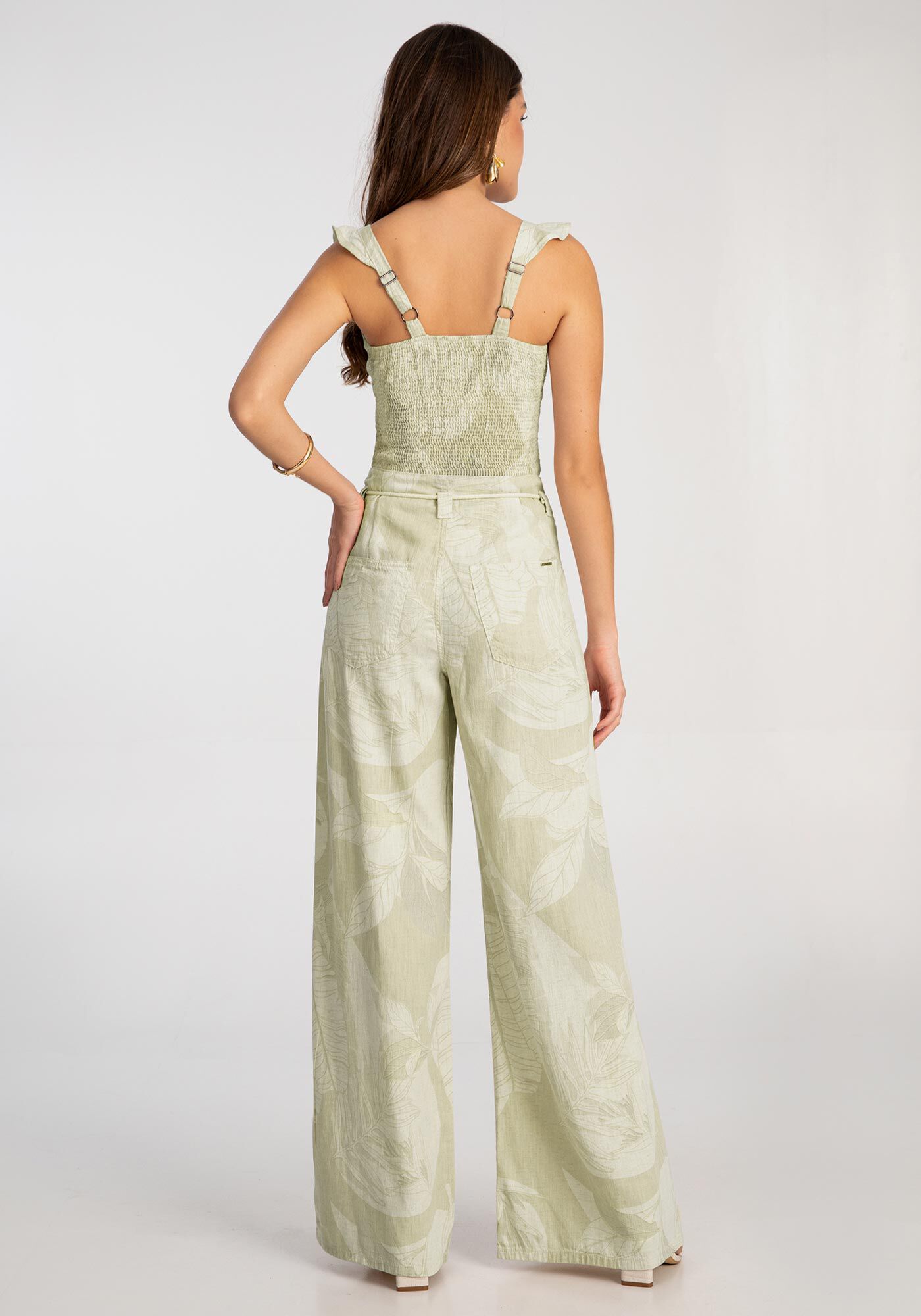 Calça sarja best sale estampada feminina