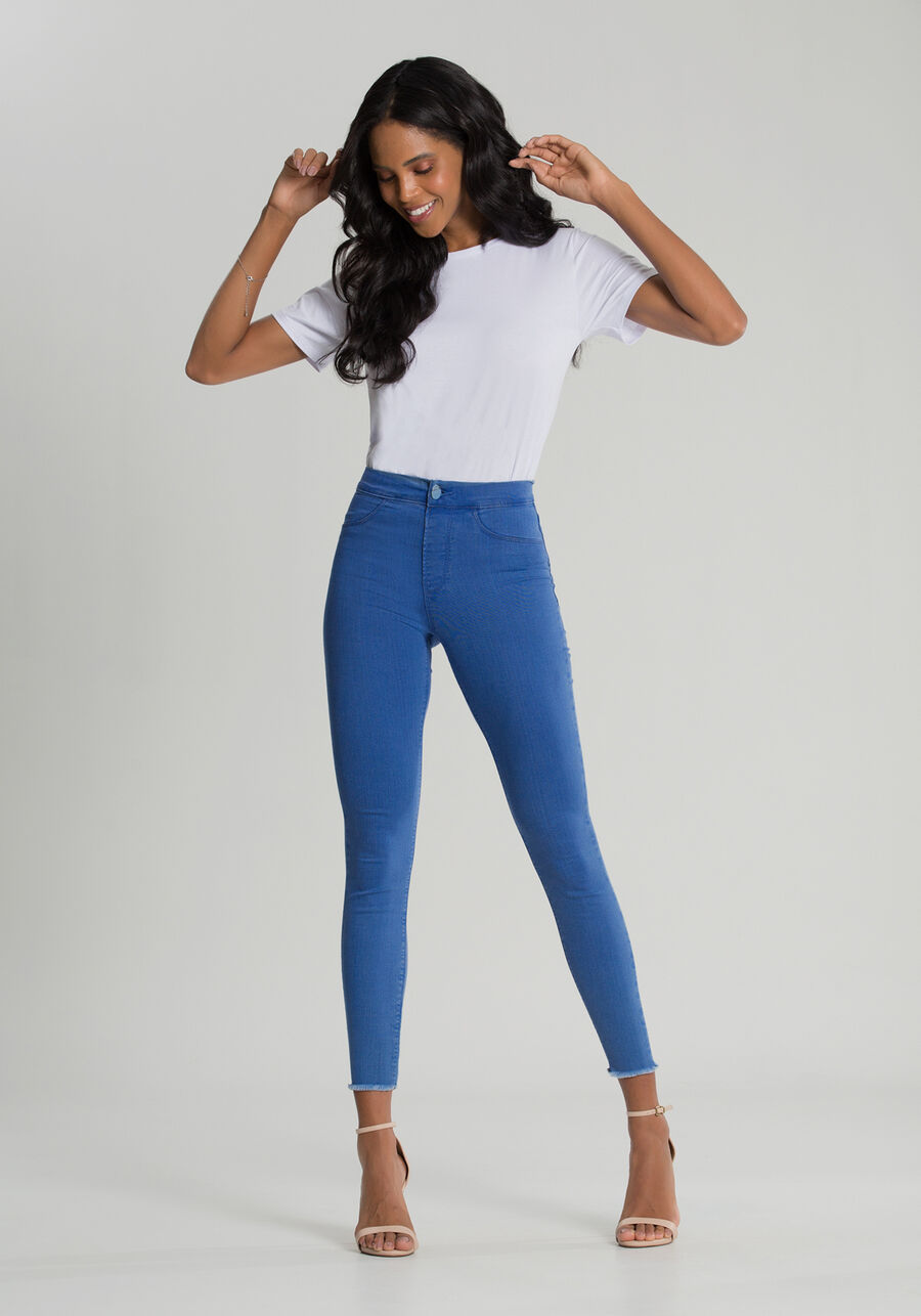Calça Jeans Skinny Cropped Fit For Me Eco, JEANS. Calça Jeans Skinny Cropped Fit For Me Eco, JEANS, large.