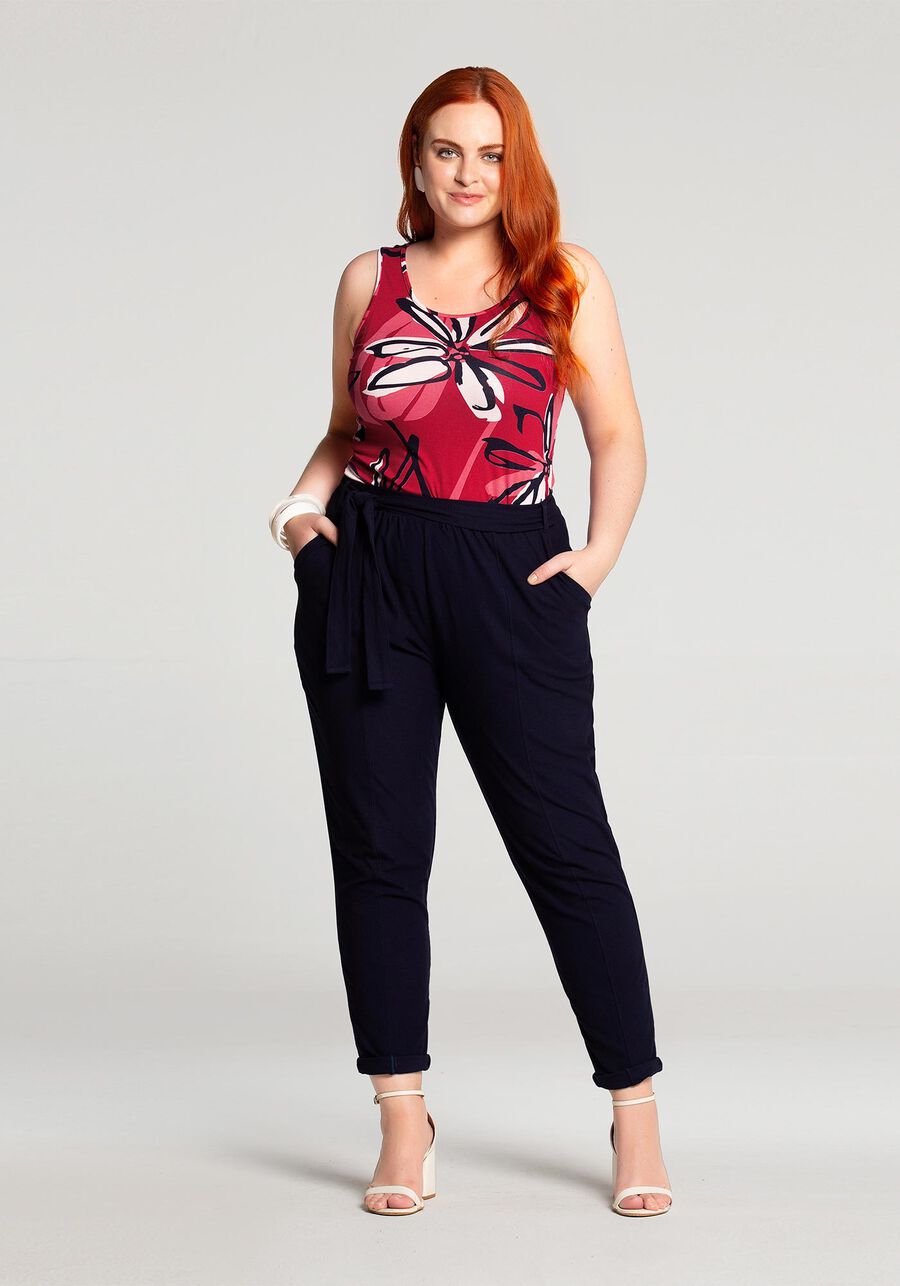 Regata Plus Size Estampada Malha Viscose, VERMELHO NATTY, large.