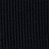 Macacão Longo Canelado com Recorte Cintura, PRETO, swatch.