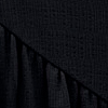 Vestido Curto Manga 3/4 com Recorte Franzido, PRETO, swatch.