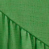 Vestido Curto Manga 3/4 com Recorte Franzido, VERDE FLORA, swatch.